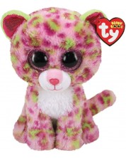 Плюшена играчка TY Toys - Леопард Lainey, розов, 24 cm -1