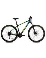 Планински велосипед със скорости SPRINT - Apolon MTB, 29", 480 mm, черно/циан/зелено -1