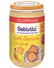 Плодова каша Bebivita - Ябълка, банан и сухар, 250 g