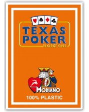 Пластични покер карти Texas Poker - оранжев гръб -1