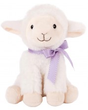 Плюшена играчка Амек Тойс - Овца, с лилава панделка, 19 cm