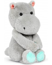 Плюшена играчка Battat - Хипопотам, 30 cm, тъмносив