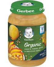 Плодово пюре Nestlé Gerber Organic - Манго, тиква, дюля и овесени ядки, 190 g -1