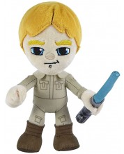 Плюшена фигура Mattel Movies: Star Wars - Luke Skywalker with Lightsaber (Light-Up), 19 cm