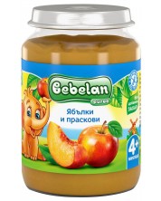 Плодово пюре Bebelan Puree -  Ябълки и праскови, 190 g -1