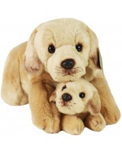 Плюшена играчка Rappa Еко приятели - Куче лабрадор с бебе