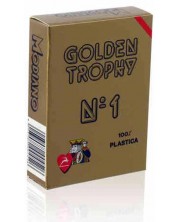 Пластични карти за игра Golden Trophy - червен гръб -1