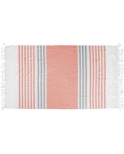 Плажна кърпа с ресни Ysatis - Сьомга, 90 x 160 cm