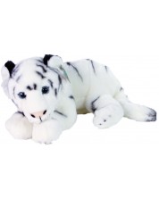 Плюшена играчка Rappa Еко приятели - Бял тигър, лежащ, 36 cm