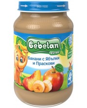 Плодово пюре Bebelan Puree-  Банани, ябълки и праскови, 190 g -1