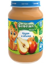 Плодово пюре Bebelan Puree -  Круши и ябълки, 190 g -1