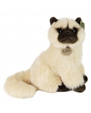Плюшена играчка Rappa Еко приятели - Британска дългокосместа котка, седяща, 30 cm