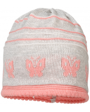 Плетена шапка Maximo - Розово/сива -1