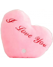 Плюшено сърце Tea Toys - със светлини, розово, 30 cm -1