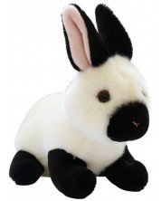 Плюшена играчка Silky - Зайче, 18 cm, черно/бяло, асортимент -1