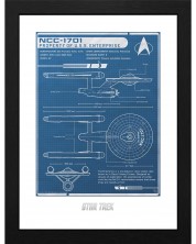 Плакат с рамка GB eye Television: Star Trek - USS Enterprise's Plan -1