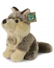 Плюшена играчка Rappa Еко приятели - Вълк, седящ, 18 cm