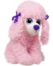 Плюшена играчка Амек Тойс - Пудел с големи очи, розов, 26 сm