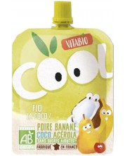 Плодов мус Vitabio - Кокосово мляко, круша, банан и ацерола, 85 g -1