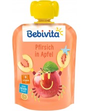 Плодова закуска Bebivita - Праскова и ябълка, 90 g -1