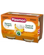 Плодово пюре Plasmon - Йогурт с банан, 2 х 104 g -1