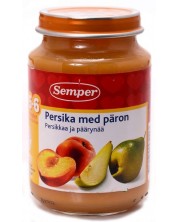 Плодово пюре Semper - Праскови и круши, 190 g -1