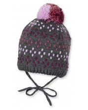 Плетена зимна шапка за момичета Sterntaler - 49 cm, 12-18 месеца -1