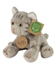Плюшена играчка Rappa Еко приятели - Коте, сиво, 14 сm -1