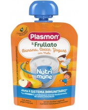 Плодова закуска Plasmon - Нутримюн, банан, кокос и йогурт, 85 g -1