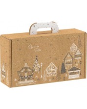 Подаръчна кутия Giftpack Bonnes Fêtes - Крафт, 33 cm -1