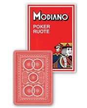 Покер карти Modiano Poker Ruote - червен гръб -1