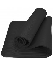 Постелка за йога Maxima - 182 x 60 x 1 cm, черна