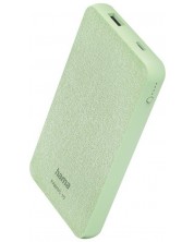 Портативна батерия Hama - Fabric 10, 10000 mAh, зелена -1