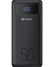 Портативна батерия Sandberg - USB-C PD 130W, 50000 mAh, черна -1