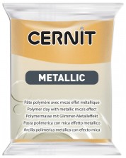 Полимерна глина Cernit Metallic - Златиста, 56 g