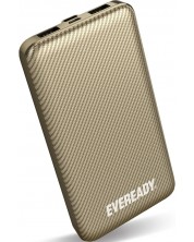 Портативна батерия EVEREADY - Slim, 10000 mAh, златиста -1