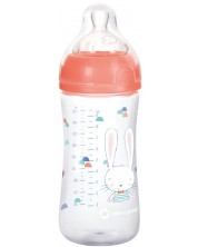 Полипропиленова бутилка Bebe Confort - Emotion, Sweet Bunny, 270 ml, розова -1