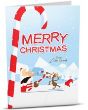 Поздравителна картичка iGreet - Дядо Коледа пристига