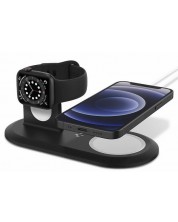 Поставка Spigen - MagFit Duo, Apple Watch, MagSafe, черна
