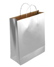 Подаръчна торбичка IPA - Крафт, сребриста, M -1