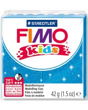 Полимерна глина Staedtler Fimo Kids - блестящ син цвят -1