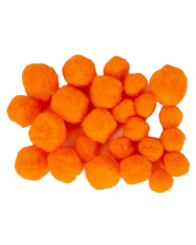 Помпони Fandy - 24 броя, 3 размера, оранжеви -1