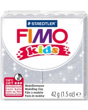 Полимерна глина Staedtler Fimo Kids - блестящ сив цвят -1