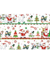 Подаръчна хартия Susy Card - Дядо Коледа и приятели, 70 х 200 cm -1