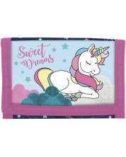 Портмоне Derform - Sweet Dreams, Unicorn, с велкро лента