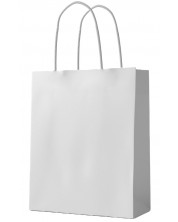 Подаръчна торба S. Cool - крафт, бяла, L