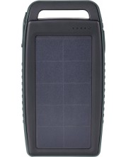 Портативна батерия Boompods - Solar, 10000 mAh, черна/сива -1