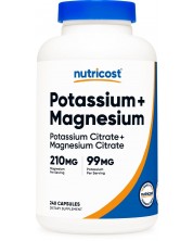 Potassium + Magnesium, 240 капсули, Nutricost
