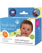 Почистващи кърпички за венци и зъби Brush Baby - 0-16 месеца, 20 броя -1