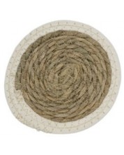 Подложка HIT - 17 cm, морска трева и памук, бяла